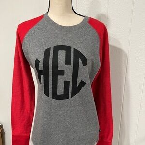 Pennant sports graphic raglan shirt top